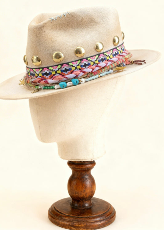 Vibrar Alto – Colorful Vintage Bohemian Wool Felt Fedora Hat