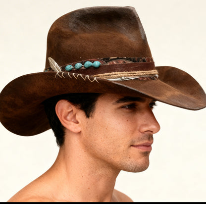 The Apache Western Hat– Bohemian High Crown Wool Felt Hat
