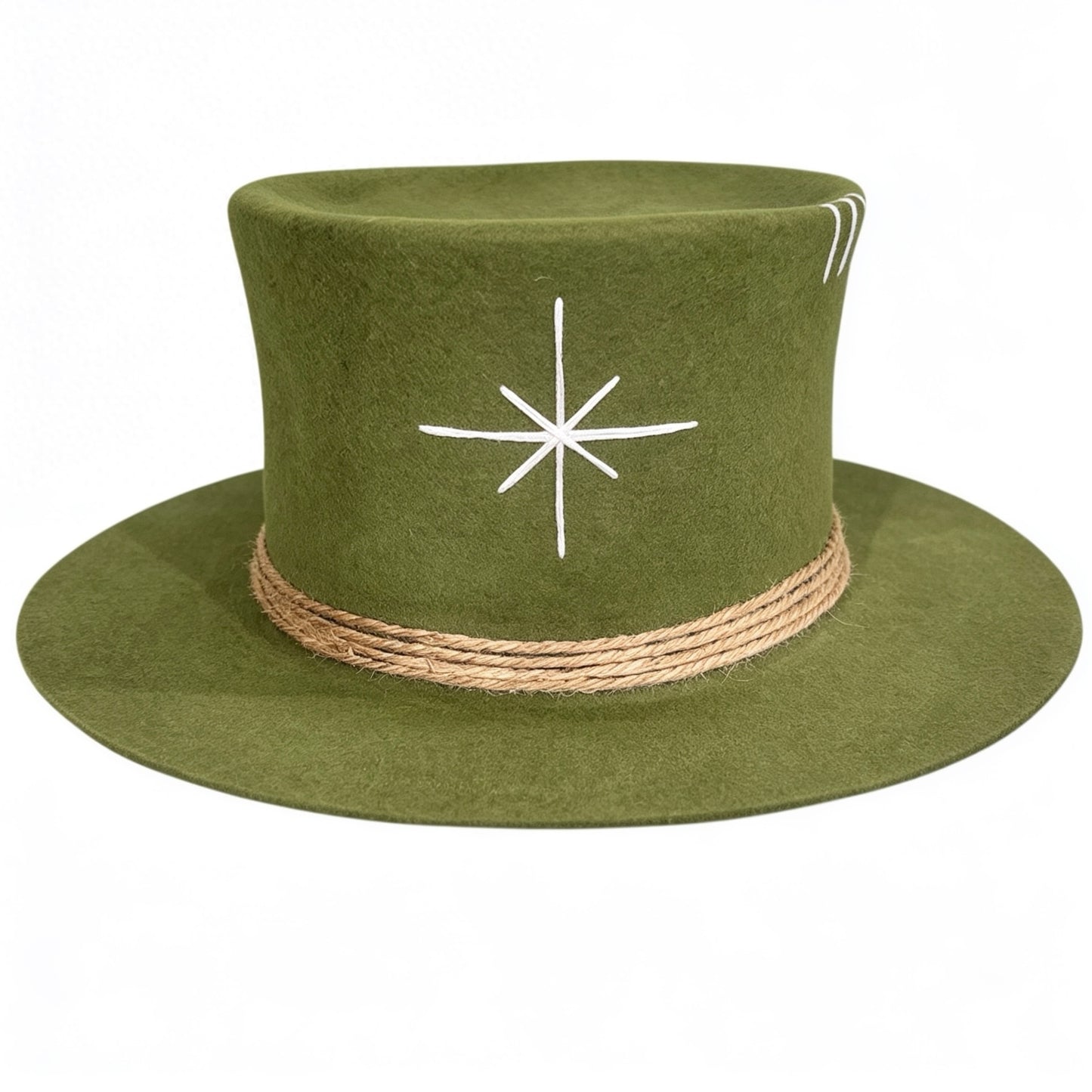 Tulum – Wool Felt Top Hat in Green