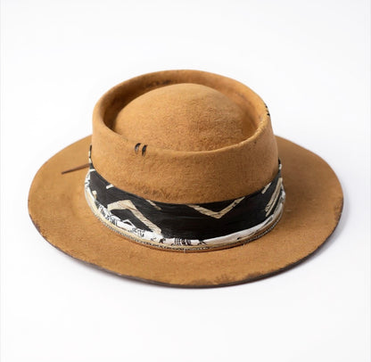 Sun – Vintage Style Round Crown Fedora | Artisan Felt Hat