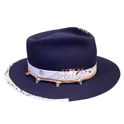 Flamingo – Navy Blue Felt Hat