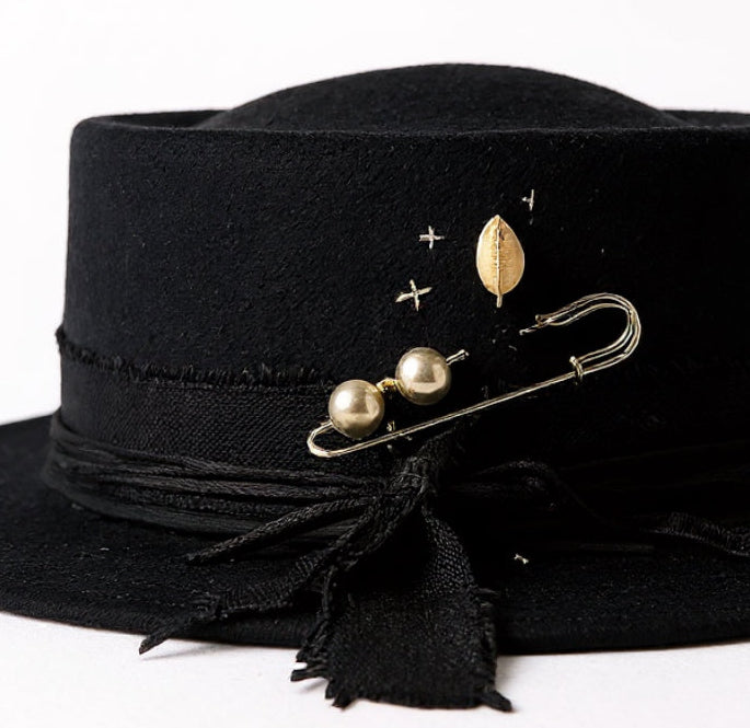 Shadows of Sunset – Statement Round Crown Wool Felt Hat