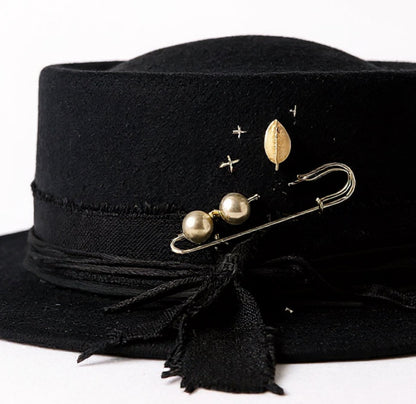 Shadows of Sunset – Statement Round Crown Wool Felt Hat