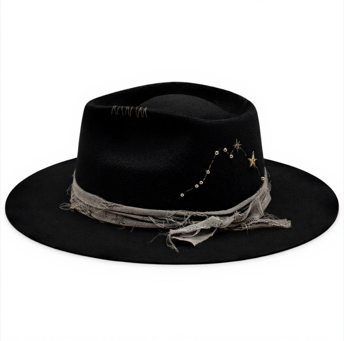 Horoscop Wool Felt Fedora – Star Constellation Design – 
SAGITTARIUS