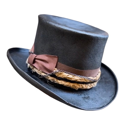 Lady Rebel – Leather-Effect Top Hat