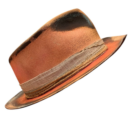 The Sun Lord – Pink Custom Hand-Painted Fedora Hat