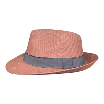 POKIS — Pink Summer Straw Trilby Hat