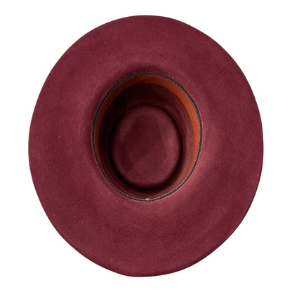 The Gambler Hat Burgundy — 100% Wool Felt