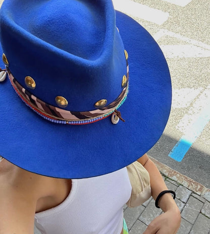 The Clara Statement Felt Fedora – Handmade Boho Chic Hat