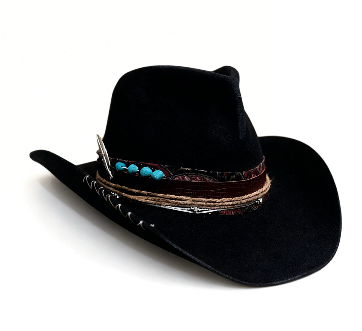 The Apache Western Hat– Bohemian High Crown Wool Felt Hat
