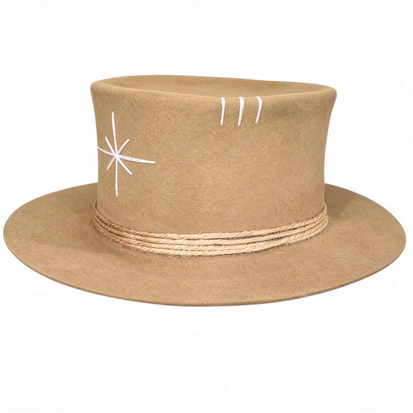 Tulum – Wool Felt Top Hat in Camel