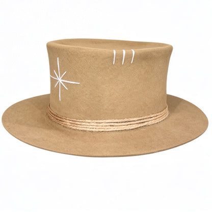 Tulum – Wool Felt Top Hat in Camel