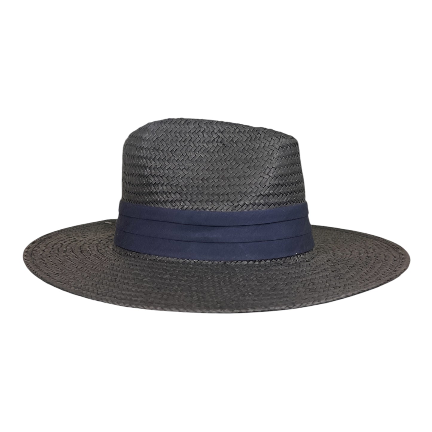 POKIS — Black Wide Brim Summer Straw Hat