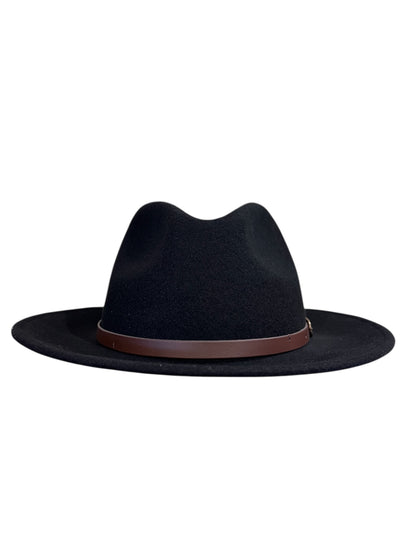 Classic Teardrop Fedora Hat – Foldable, Waterproof & Flexible Indiana Jones Wool Felt Hat in Black