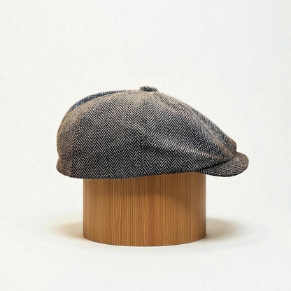 Newsboy Winter Cap – Peaky Blinders Wool Baker Hat – Vintage Gangster Men’s Headwear