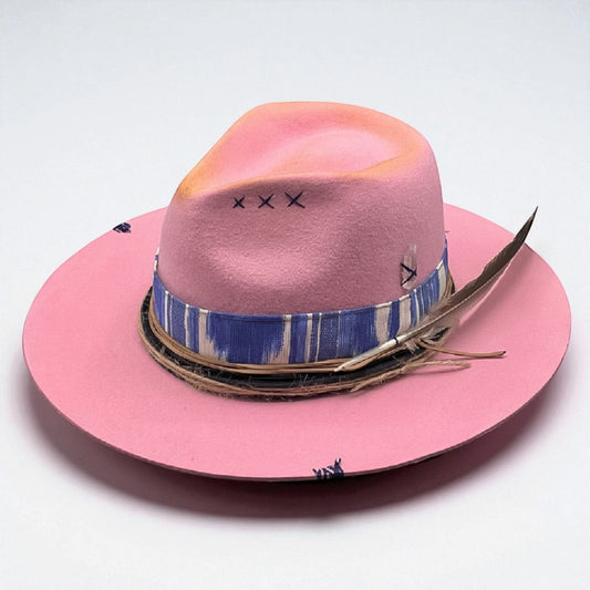 Pink Mantra – Wool Felt Fedora Hat | Bohemian Style