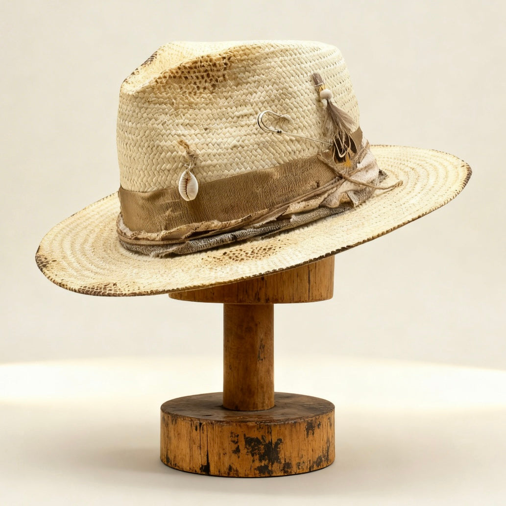 Las Canarias – Beige Straw Fedora Hat | Boho-Chic Elegance