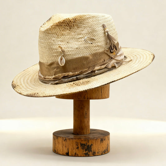 Las Canarias – Beige Straw Fedora Hat | Boho-Chic Elegance