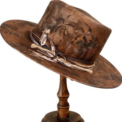 In Stock – Rose Gold Distressed Fedora Hat