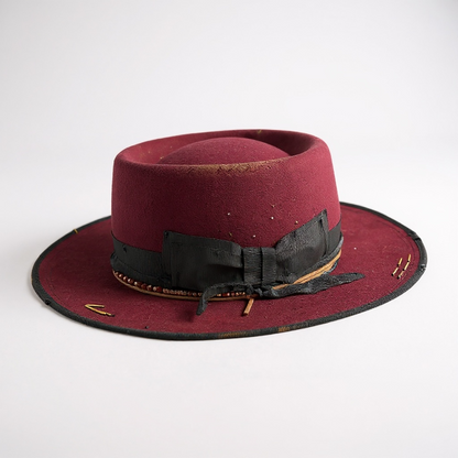 Chloe – Round Crown Wool Felt Hat