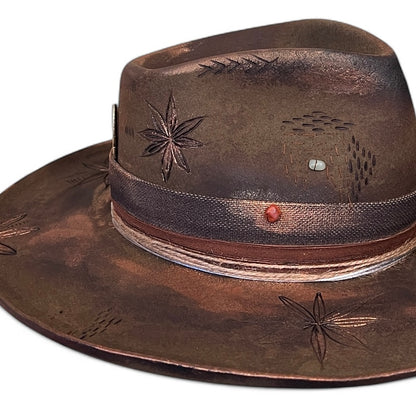 In Stock – Rare Vintage Style Rabbit Felt Hat – “Flowers of Ophelia”