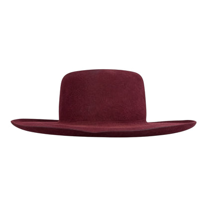 The Gambler Hat Burgundy — 100% Wool Felt