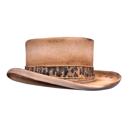 In Stock– Steampunk Wool Felt Low Top Hat For Men and Women