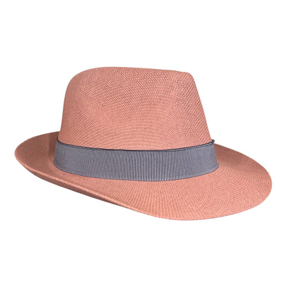 POKIS — Pink Summer Straw Trilby Hat