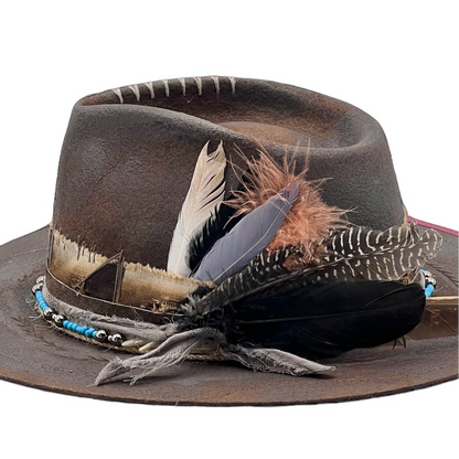 Mexican Soul Mystic Amulet Felt Hat – Handmade Vintage Bohemian Hat