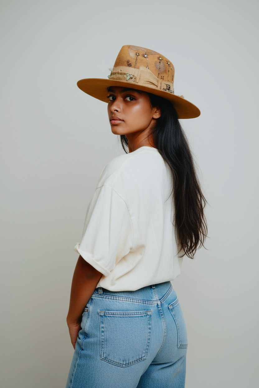 Dreams of the Sahara – Premium Boho Chic Statement Felt Hat
