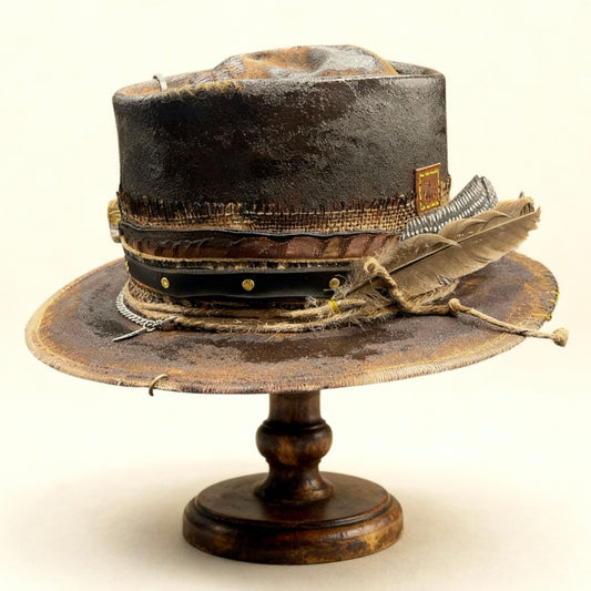 Rare Vintage Skull Hat – Dark Ilaj – Leather Effect Style Hat · Handcrafted