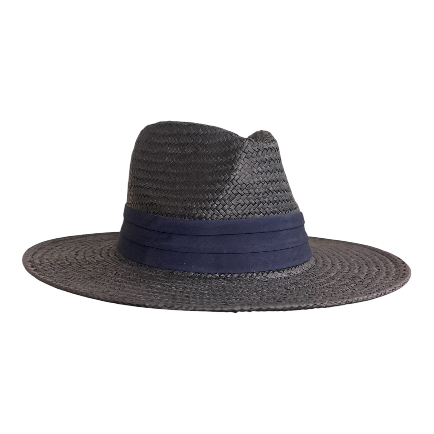 POKIS — Black Wide Brim Summer Straw Hat