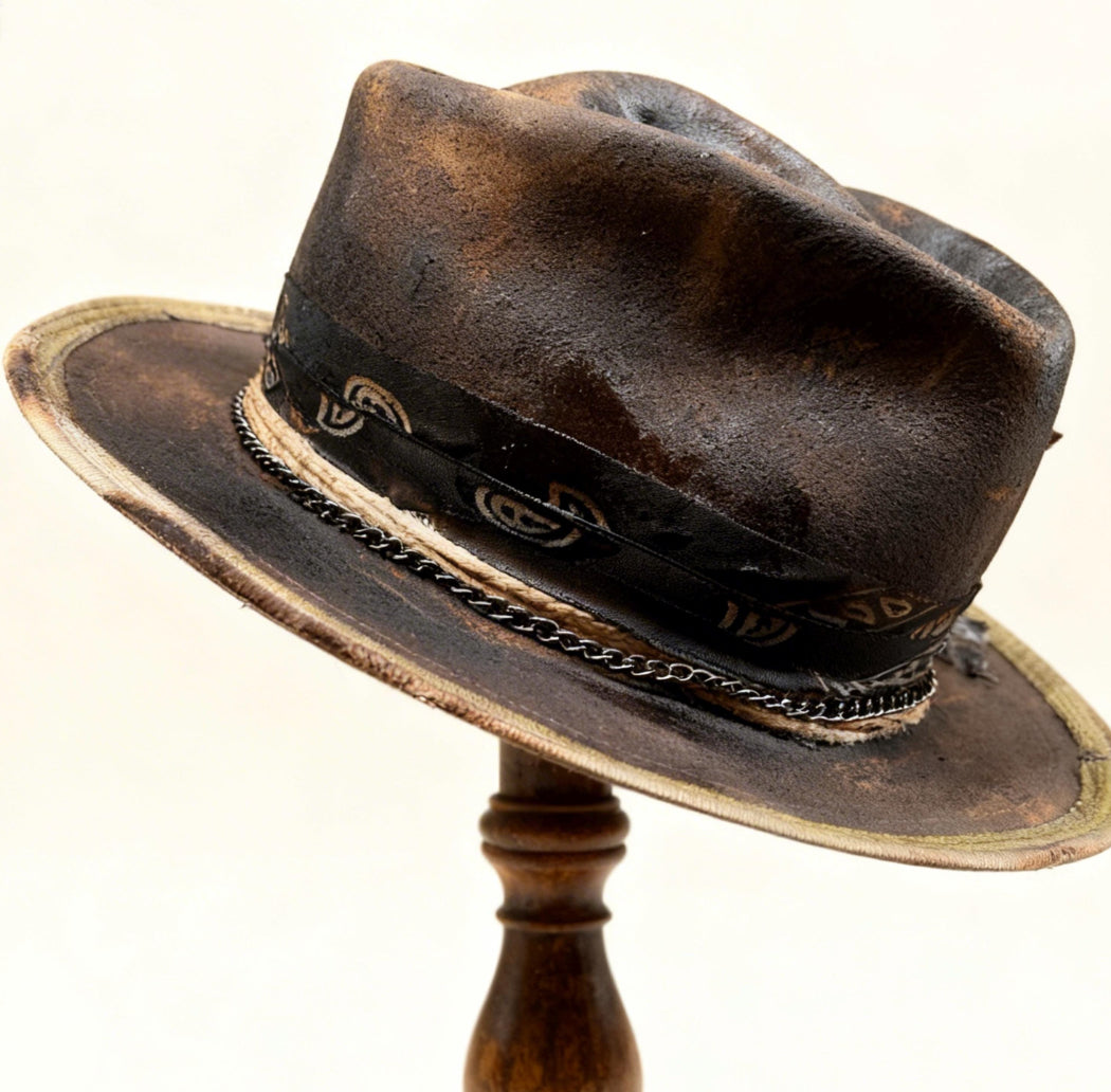 Rare Skull Hat – Edgy Leather Effect Fedora