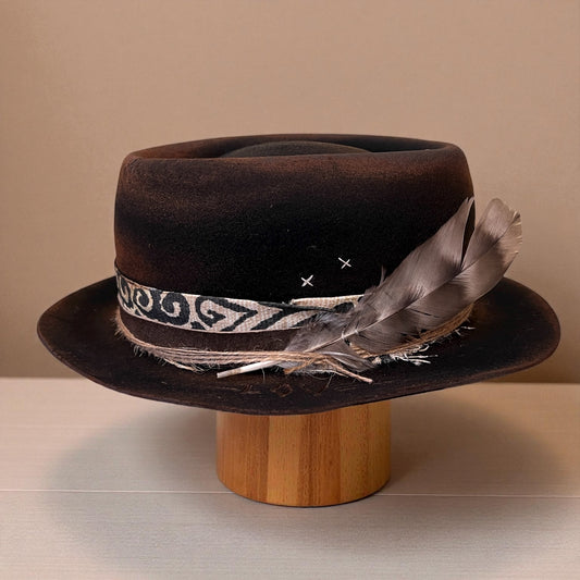 Porkpie Style – Black Bohemian Felt Hat