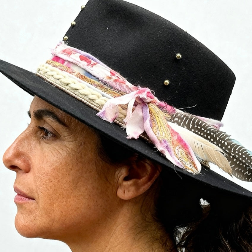 Felt Fedora Hat – Oh, I’m Burning II | Bohemian Wool Hat for Men & Women