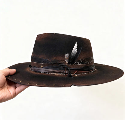 Jacky – Vintage Style Black Felt Hat