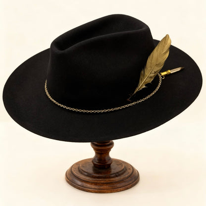 Golden Western Hat Edition – Elegant Black Cowboy Hat
