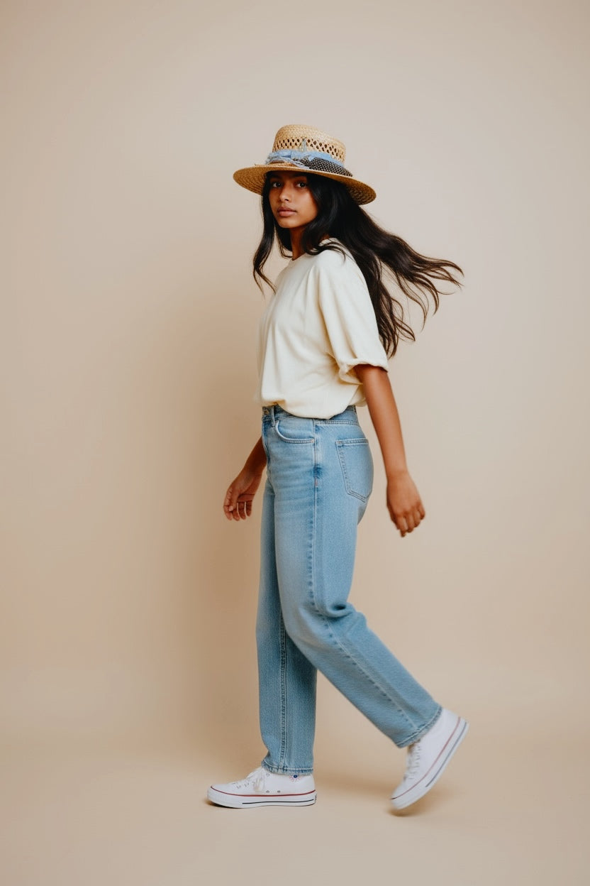 In Stock – Free Sky – Lightweight Breathable Straw Fedora Hat