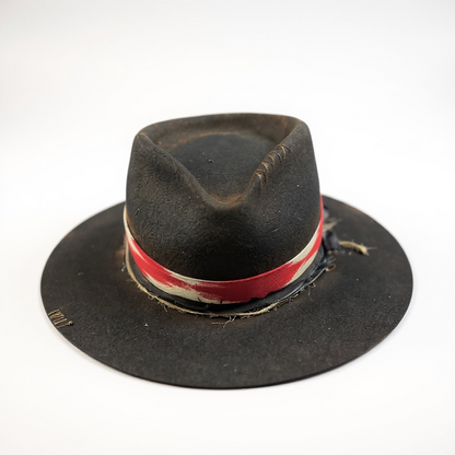 The Arizona – Rock Boho Style – “Llengua Mallorquina” Ribbon – Felt Fedora Hat