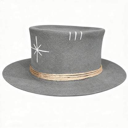 Tulum – Wool Felt Top Hat in Light Grey