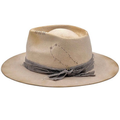 Horoscop Wool Felt Fedora – Star Constellation Design – 
GEMINI