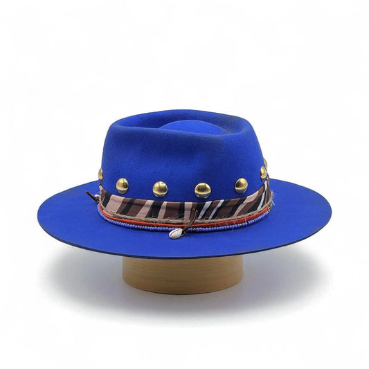 The Clara Statement Felt Fedora – Handmade Boho Chic Hat