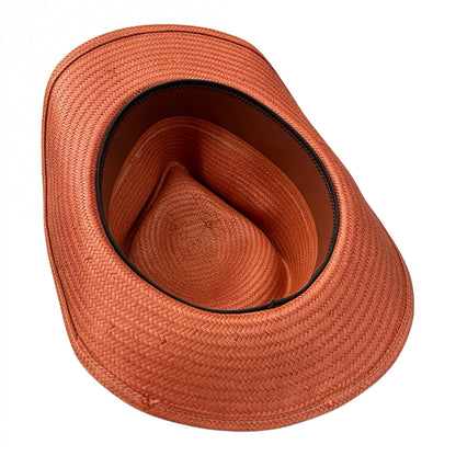 The Saltwind Hat in Ember – Handmade Shantung Cowboy Hat with Ikat Band