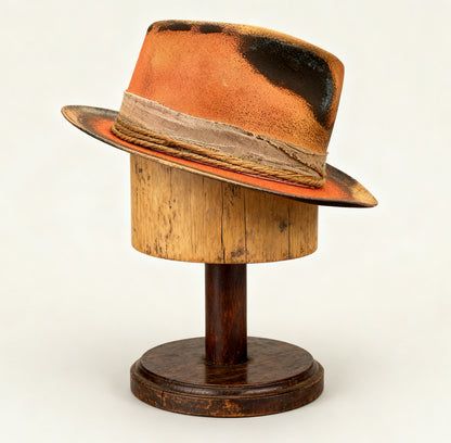 The Sun Lord – Pink Custom Hand-Painted Fedora Hat