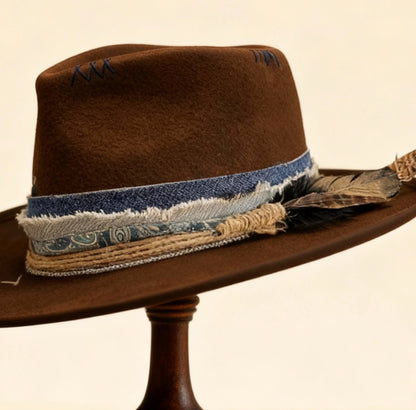 Hawái – Brown Wool Felt Fedora Hat