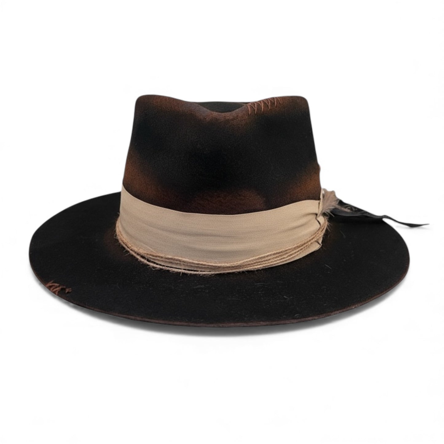 The Arizona Beige – Ethnic Bohemian Style Felt Fedora Hat