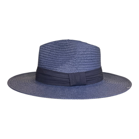 POKIS — Navy Wide Brim Summer Straw Hat