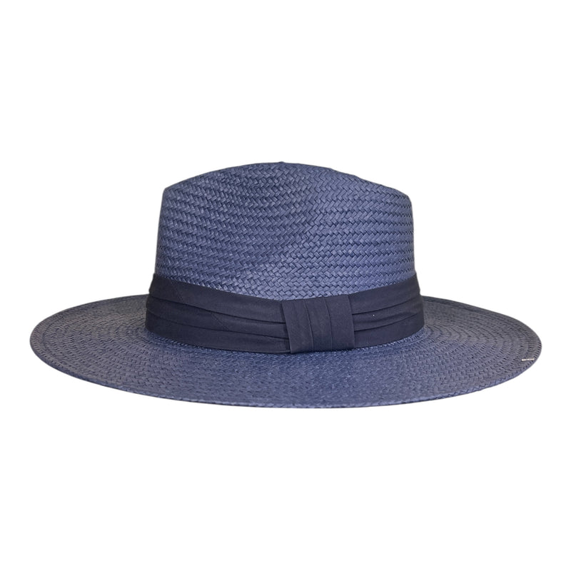 POKIS — Navy Wide Brim Summer Straw Hat