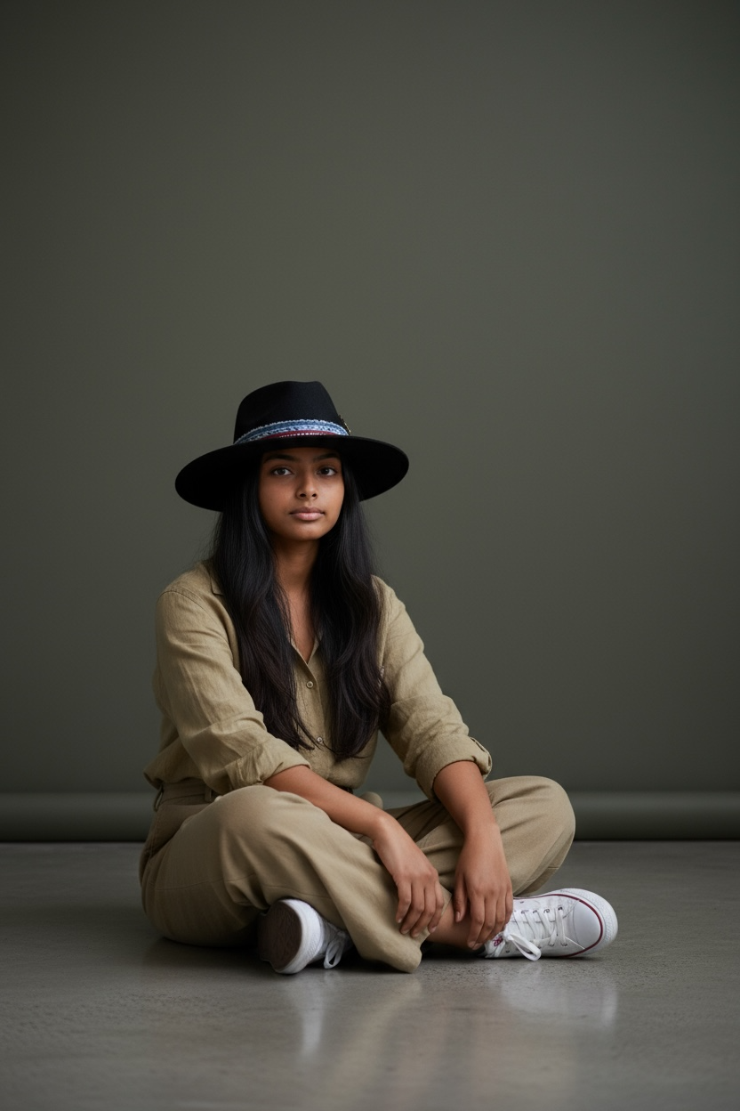 Kora – Black Wool Felt Fedora Bat – The Bohemian