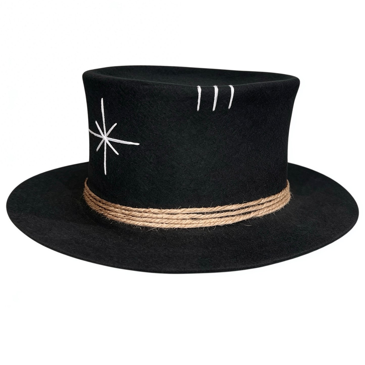 Tulum – Wool Felt Top Hat in Black